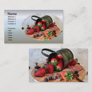 Strawberries Blueberries Fruits and Sweets Business Card