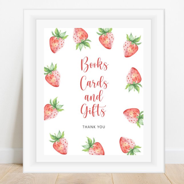 Strawberries - books cards and gifts poster (Creator Uploaded)