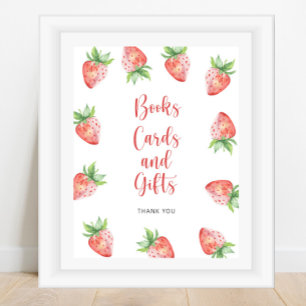 Strawberries - books cards and gifts poster