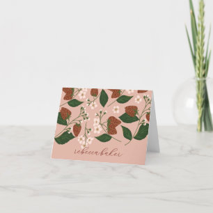 Strawberries Bridal Shower Personalised  Thank You Card