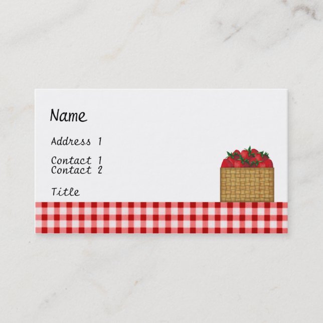 Strawberries Business Card (Front)
