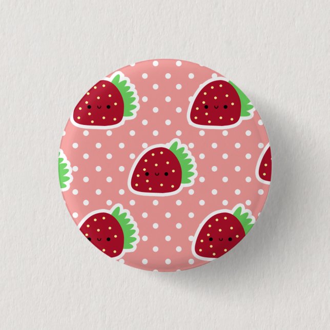 Strawberries Button (Front)