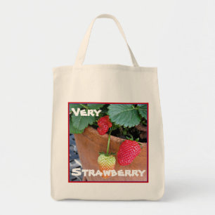 Strawberries Canvas Grocery Jumbo Tote Bag