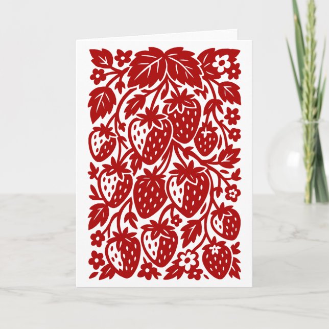 Strawberries Card (Front)