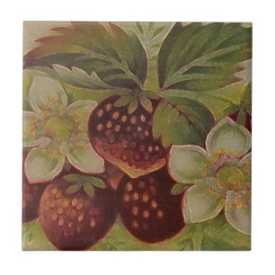 Strawberries Ceramic Tile
