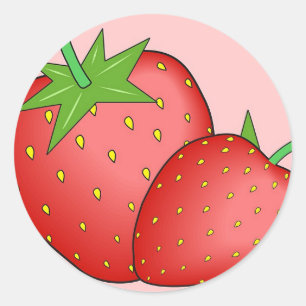 Strawberries Classic Round Sticker