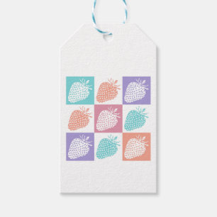Strawberries Colourful Summer Gift Tags
