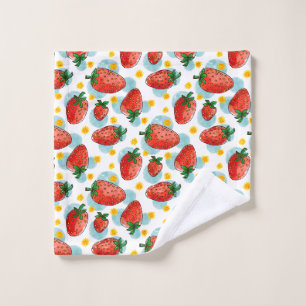 Strawberries & Daisies Bath Towel Set
