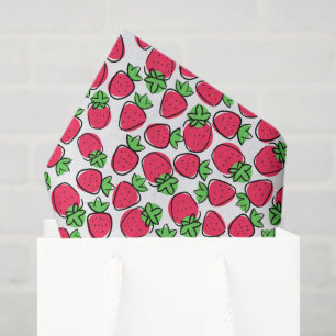 Strawberries Decoupage Paper, Summer Fruit Tissue Paper