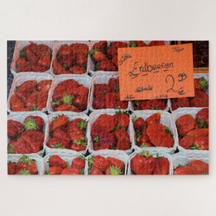 Strawberries - Erdbeeren - Munich Market - 20x30 Jigsaw Puzzle