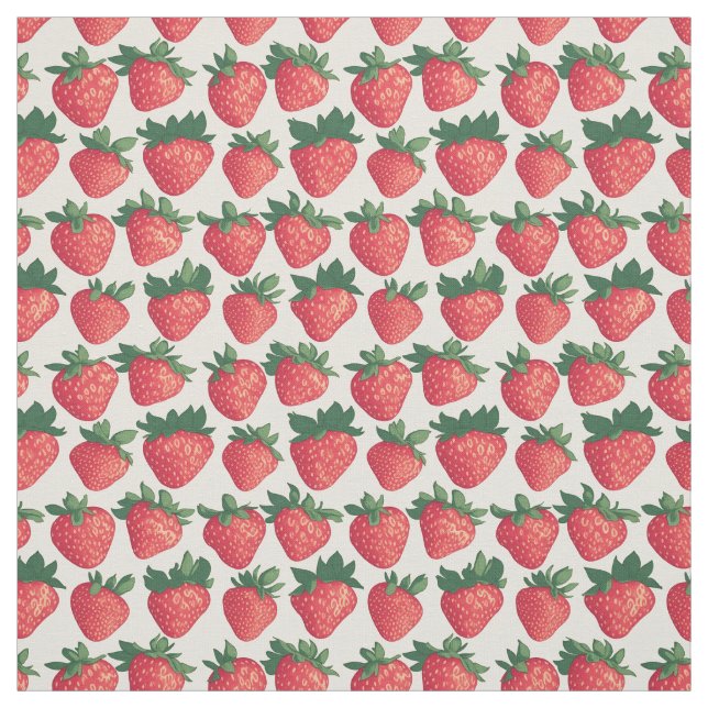 Strawberries Fabric (Swatch)