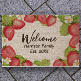 Strawberries Family Name Established Welcome Coir