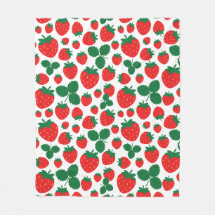 Strawberries Fleece Blanket
