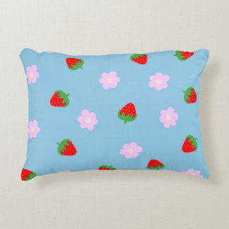 Strawberries & Flowers Decorative Cushion