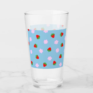 Strawberries & Flowers Glass