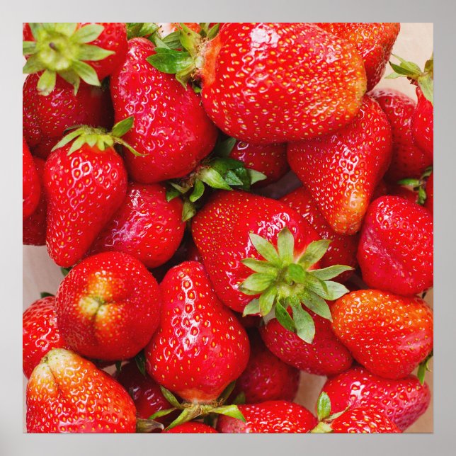 Strawberries / Foodie kitchen poster (Front)