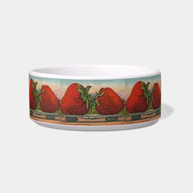 Strawberries Giant Antique Fruit Fun Bowl (Left)