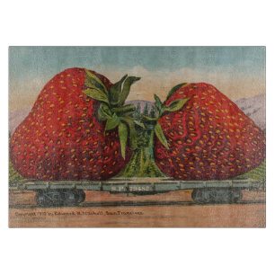 Strawberries Giant Antique Fruit Fun Cutting Board