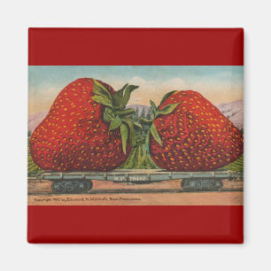 Strawberries Giant Antique Fruit Fun Magnet