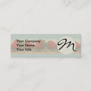 Strawberries Giant Antique Fruit Fun Mini Business Card