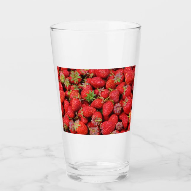 Strawberries Glass (Front)