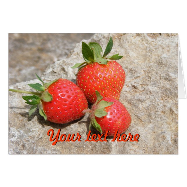 Strawberries Greeting Card (Front Horizontal)