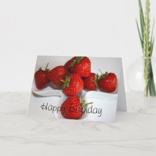 Strawberries Happy Birthday Card