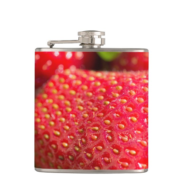 Strawberries Hip Flask (Front)