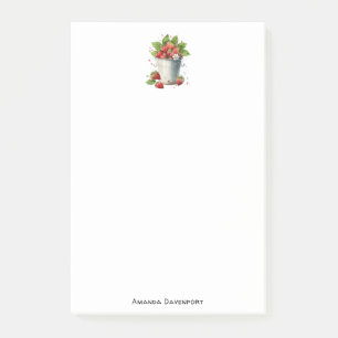 Strawberries in a Bucket Post-it Notes