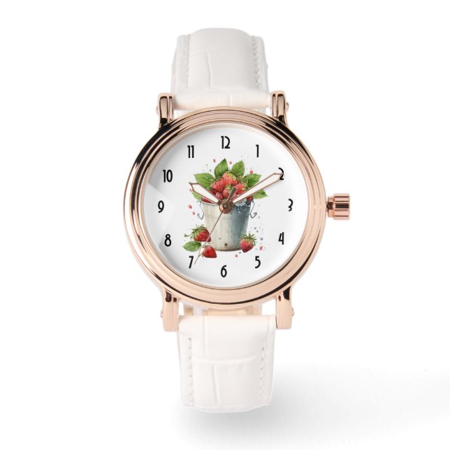 Strawberries in a Bucket Watch (Front)
