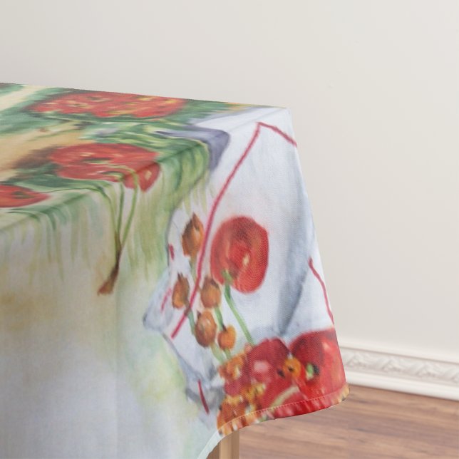 Strawberries in a tin basket, tablecloth (Creator Uploaded)