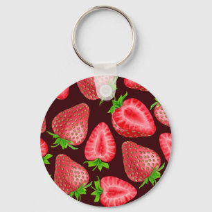 Strawberries Key Ring