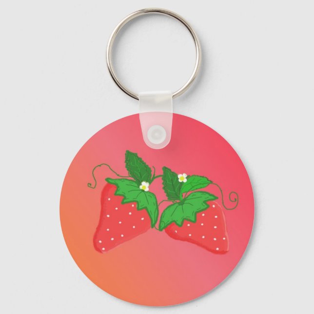 Strawberries Key Ring (Front)
