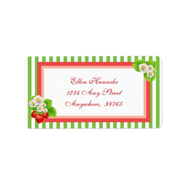 Strawberries Label (Front)