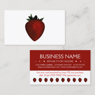 strawberries loyalty punch card