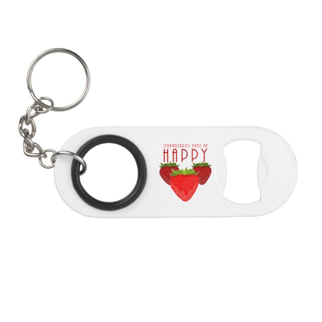 Strawberries Make Me Happy Cute Strawberry Quote (Front (Horizontal))