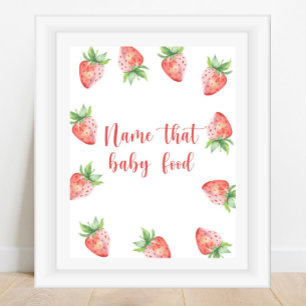 Strawberries - name that baby food poster