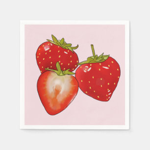 strawberries napkin
