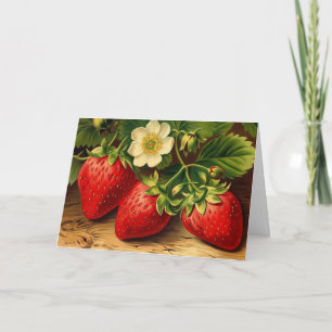 Strawberries Note Card