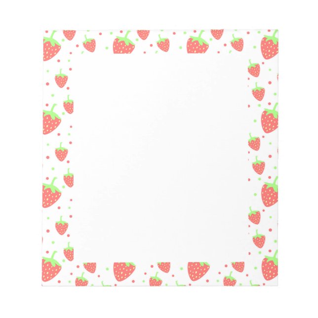 Strawberries Notepad (Front)