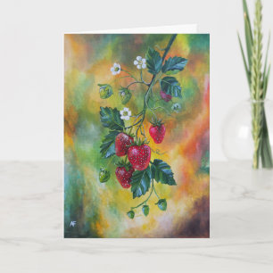 Strawberries on a Summer Vine by Alfred Fox Card