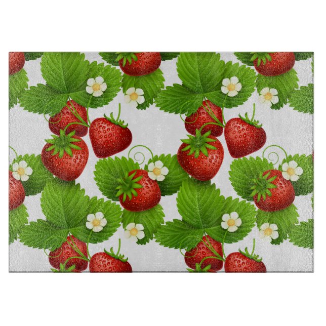 Strawberries On The Vine Cutting Board (Front)