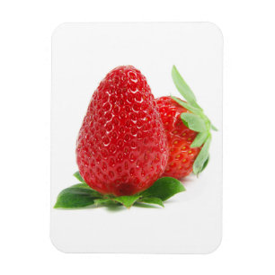 Strawberries on white magnet