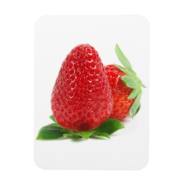 Strawberries on white magnet (Vertical)