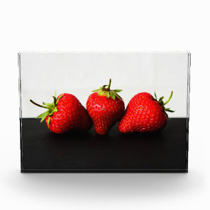 Strawberries On White Over Black pbcn Photo Block