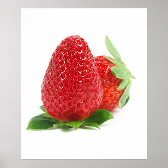 Strawberries on white poster (Front)