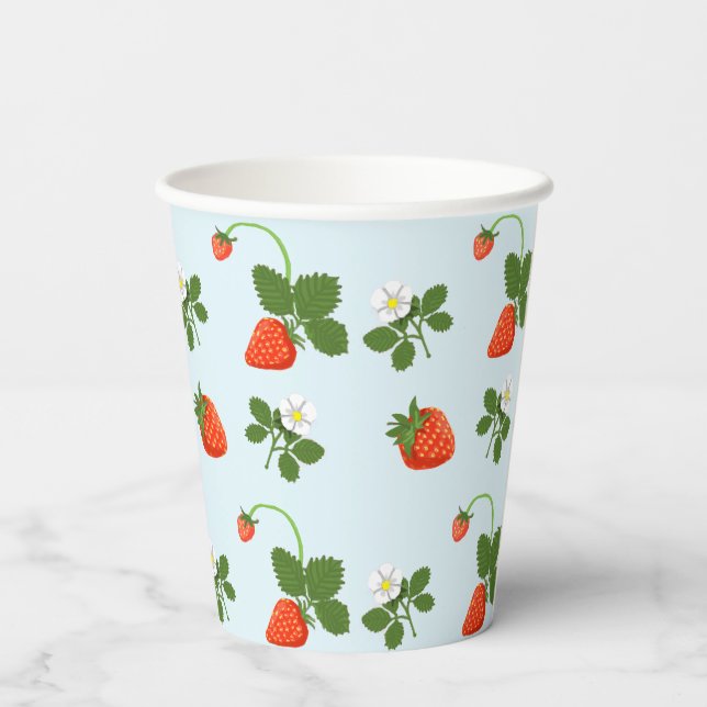 Strawberries Paper Cups (Back)