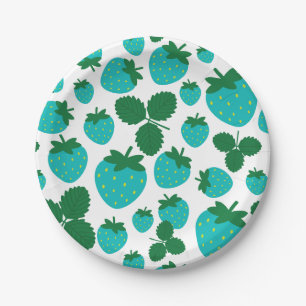 Strawberries Paper Plate