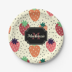 Strawberries Paper Plate