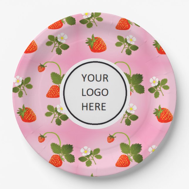 Strawberries Paper Plate (Front)